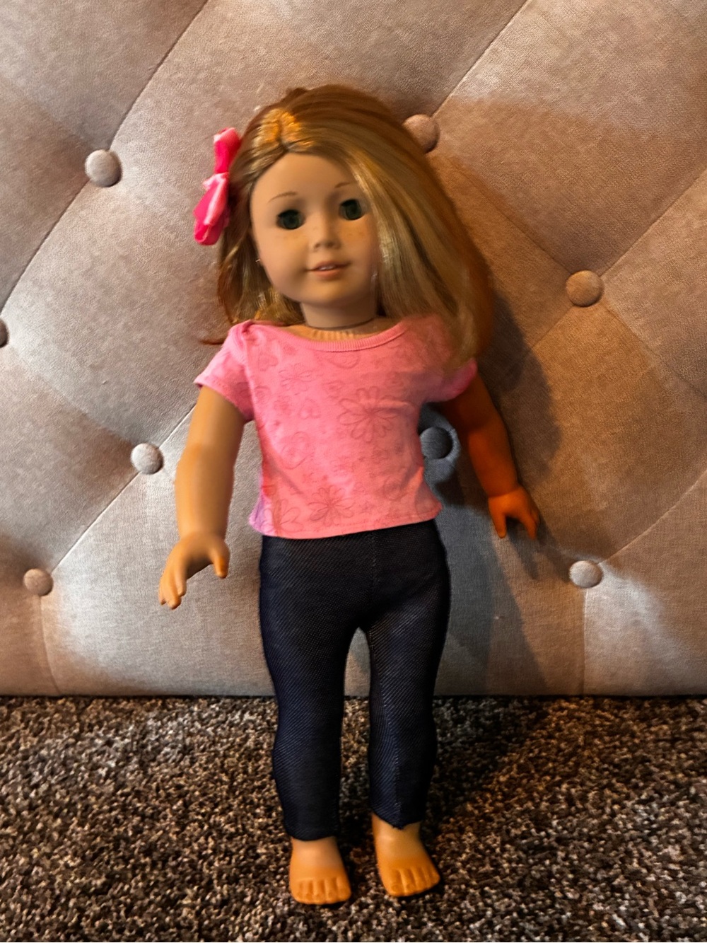 American Girl Truly Me with Pink Floral Tee and Jeans (Outfit Included)